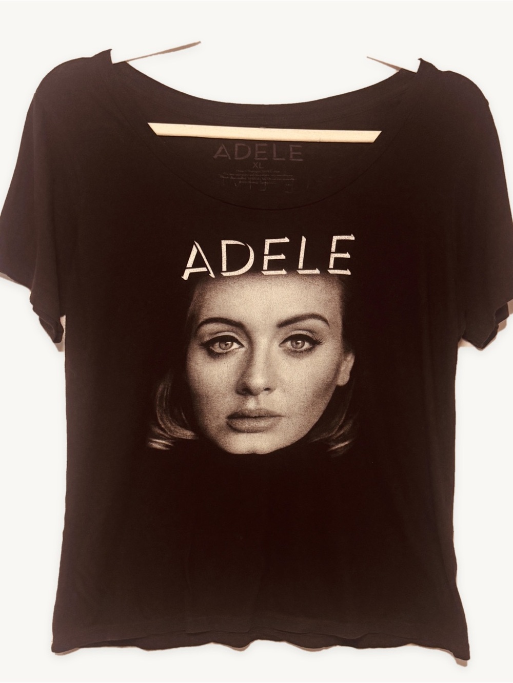 Adele Live 2016 Double-Sided Black Concert Tour T-Shirt XL
